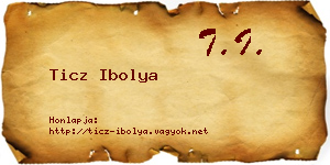 Ticz Ibolya névjegykártya